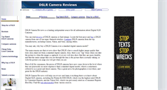 Desktop Screenshot of dslrcamerareviews.com